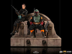 Star Wars The Mandalorian Deluxe Art Scale Statue 1/10 Boba Fett & Fennec on Throne 23 cm 0609963128105