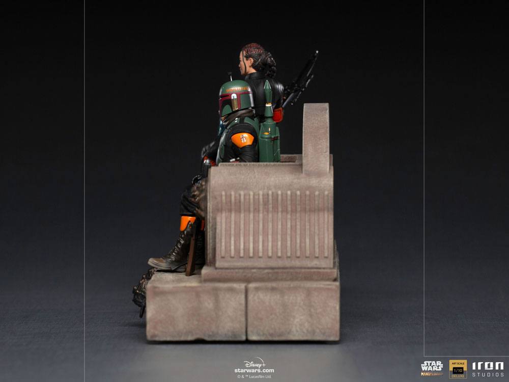 Star Wars The Mandalorian Deluxe Art Scale Statue 1/10 Boba Fett & Fennec on Throne 23 cm 0609963128105