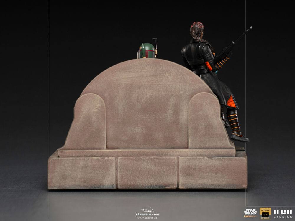 Star Wars The Mandalorian Deluxe Art Scale Statue 1/10 Boba Fett & Fennec on Throne 23 cm 0609963128105