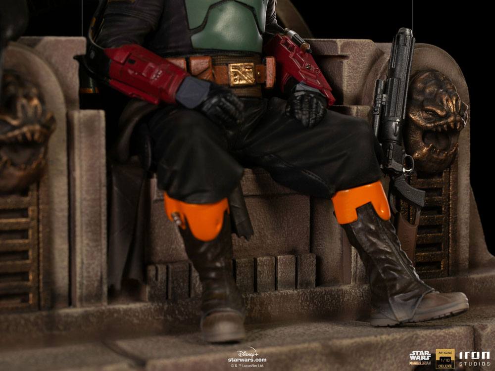 Star Wars The Mandalorian Deluxe Art Scale Statue 1/10 Boba Fett & Fennec on Throne 23 cm 0609963128105