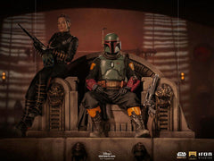 Star Wars The Mandalorian Deluxe Art Scale Statue 1/10 Boba Fett & Fennec on Throne 23 cm 0609963128105