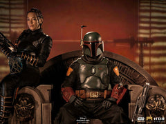 Star Wars The Mandalorian Deluxe Art Scale Statue 1/10 Boba Fett & Fennec on Throne 23 cm 0609963128105