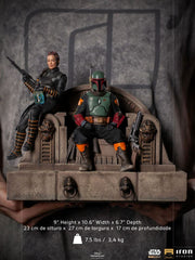 Star Wars The Mandalorian Deluxe Art Scale Statue 1/10 Boba Fett & Fennec on Throne 23 cm 0609963128105