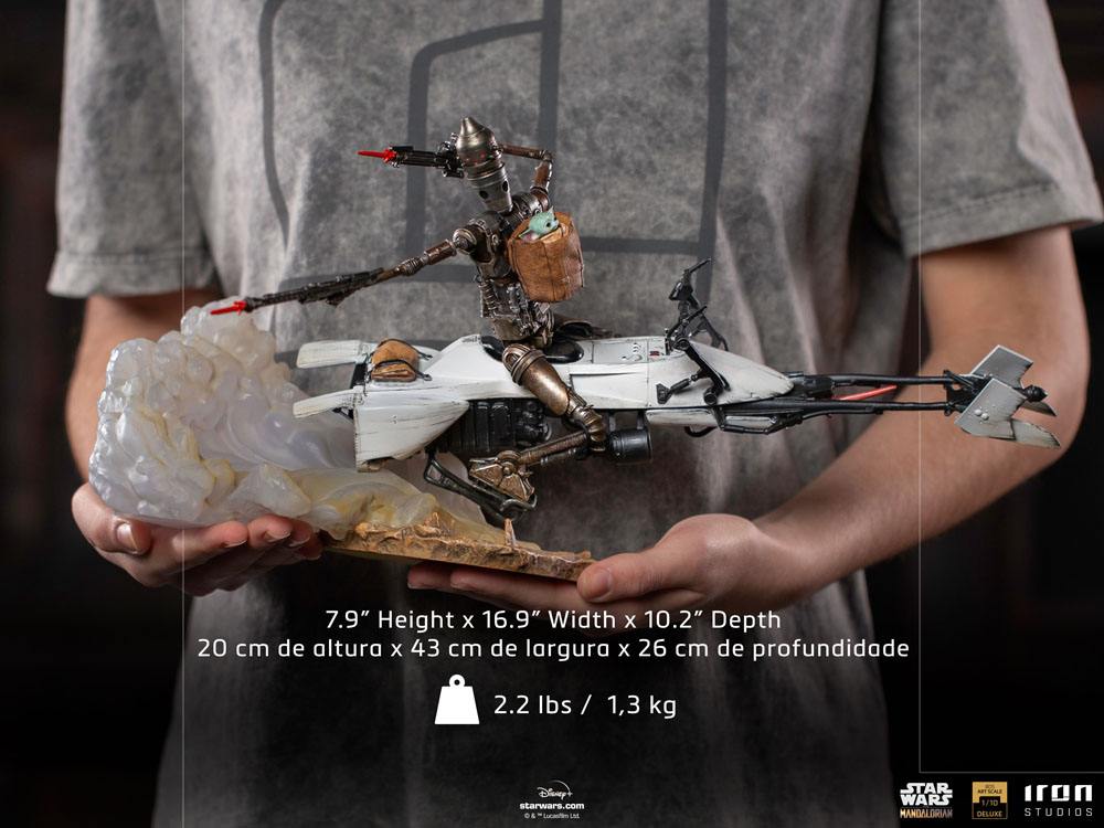Star Wars The Mandalorian Deluxe Art Scale Statue 1/10 IG-11 & The Child 20 cm 0609963128235