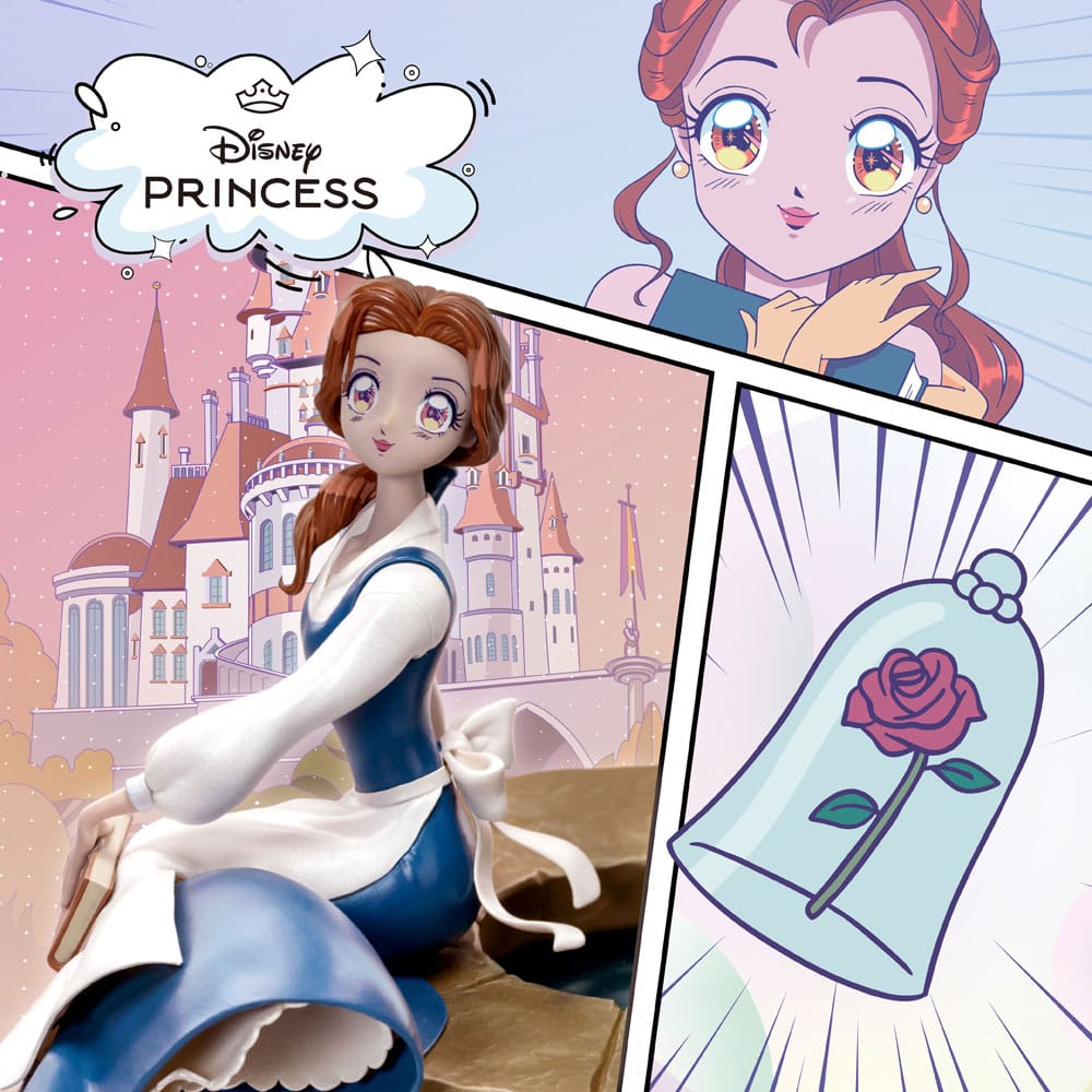 Disney Anime Princess Scale Statue Belle 15 cm 0042882333647