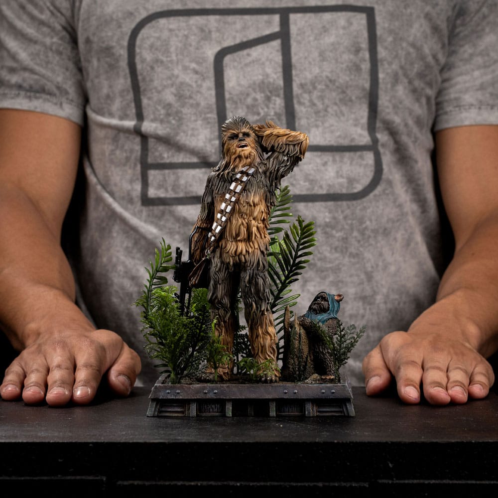 Star Wars Episode VI Art Scale Statue 1/10 Chewbacca and Tokkat 22 cm             0042882334576