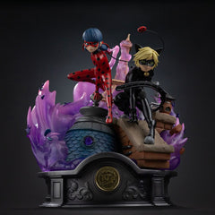 Miraculous Deluxe Art Scale Statue 1/10 Lady Bug and Cat Noir Signed Edition 23 cm 0042882334880