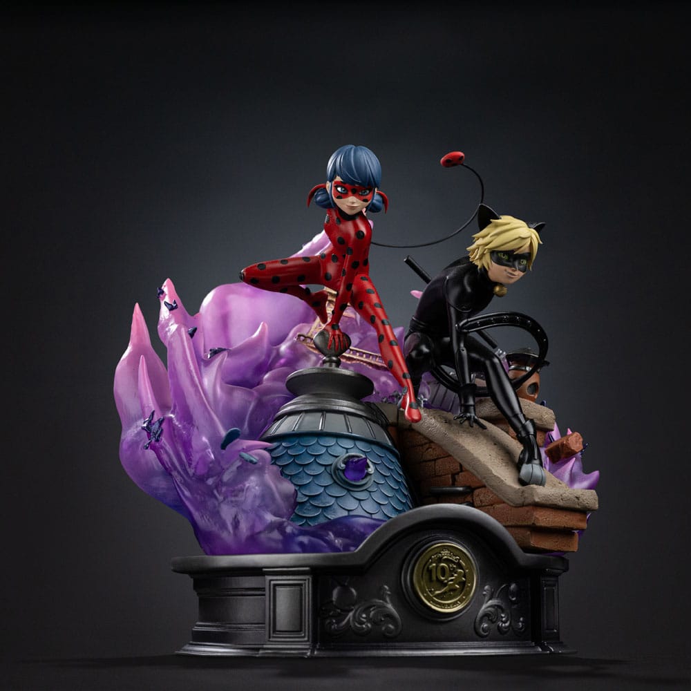 Miraculous Deluxe Art Scale Statue 1/10 Lady Bug and Cat Noir Signed Edition 23 cm 0042882334880