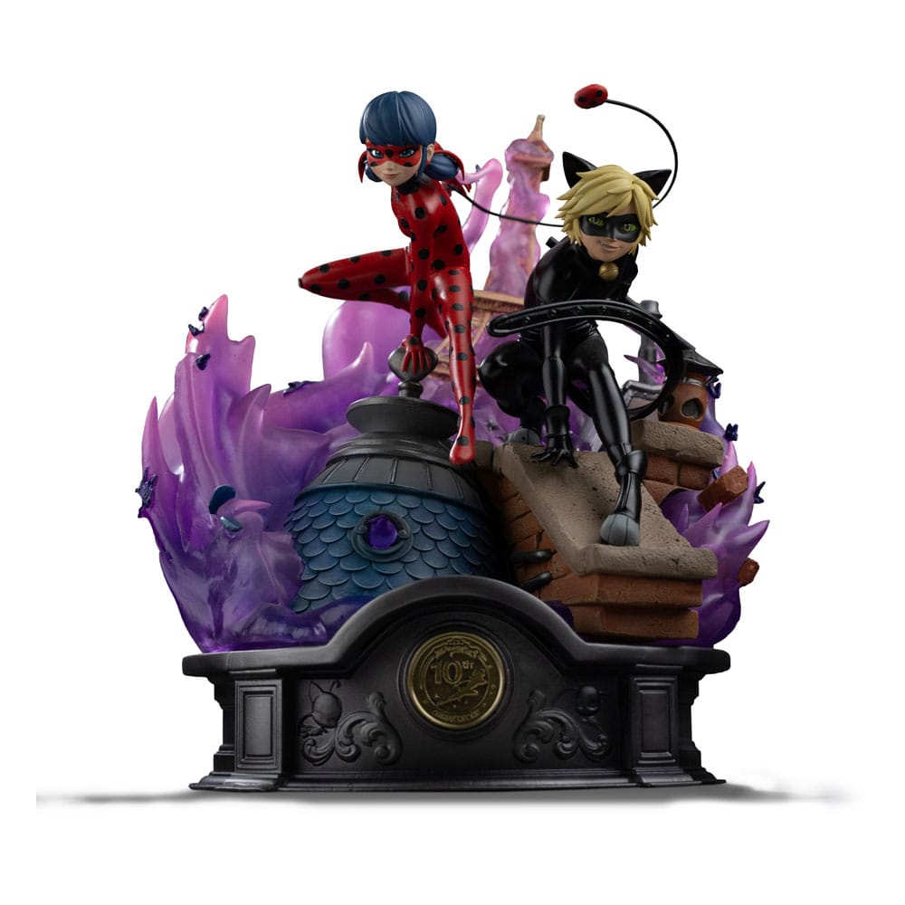 Miraculous Deluxe Art Scale Statue 1/10 Lady Bug and Cat Noir Signed Edition 23 cm 0042882334880