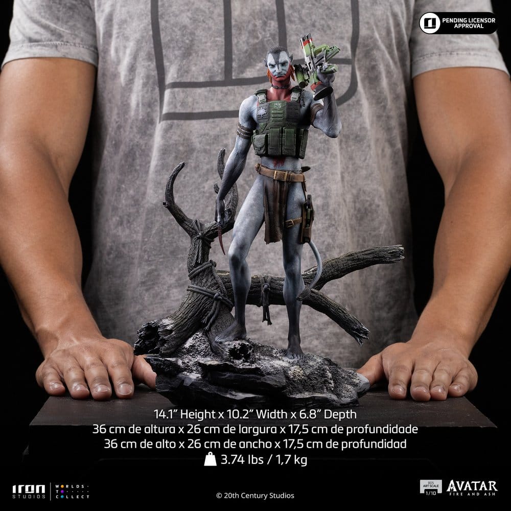 Avatar 3: Fire and Ash Art Scale Statue 1/10 Miles Quaritch 36 cm 042882335306