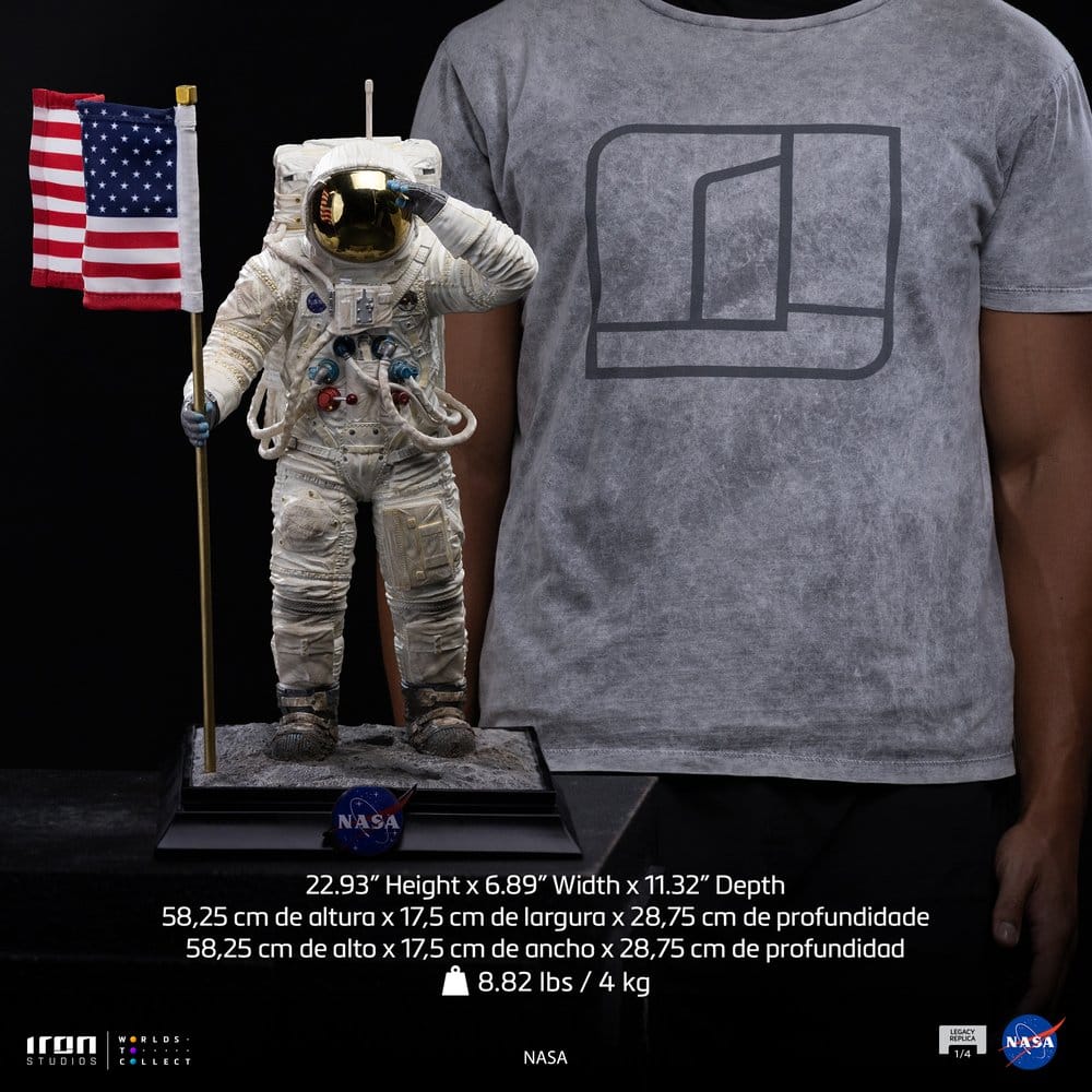 NASA Legacy Replica Statue 1/4 Apollo 11 Astronaut 58 cm 0042882336198