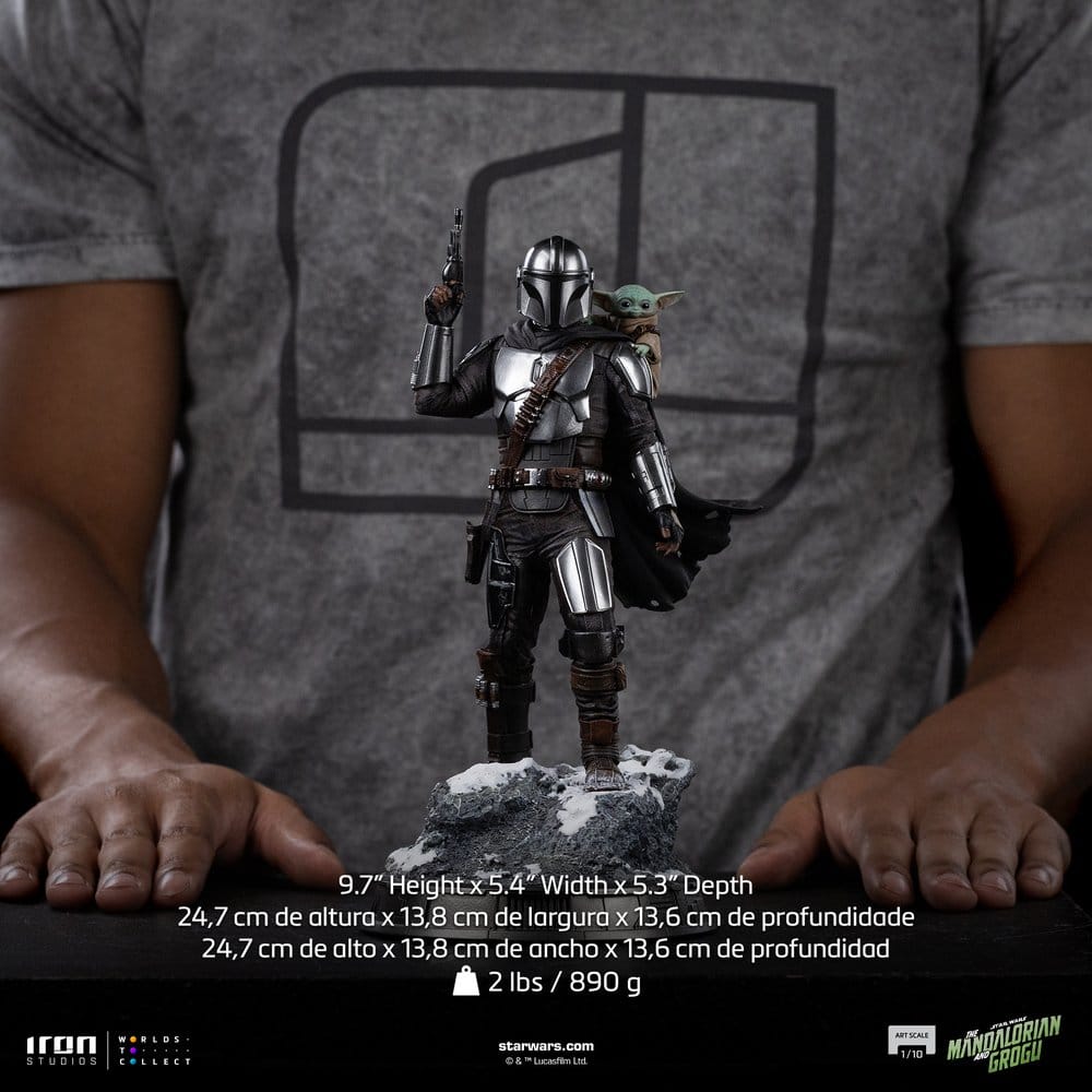 The Mandalorian & Grogu Art Scale Statue 1/10 The Mandalorian and Grogu 25 cm 0042882336655