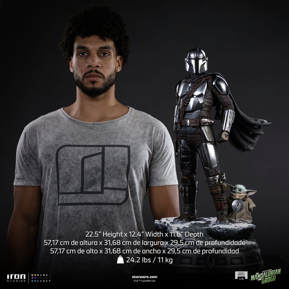 The Mandalorian & Grogu Legacy Replica Statue 1/4 The Mandalorian and Grogu 57 cmThe Mandalorian & Grogu statuette 1/4 Legacy Replica The Mandalorian and Grogu 57 cmThe Mandalorian & Grogu Estatua 1/4 Legacy Replica The Mandalorian and Grogu 57 cm 0042882337287