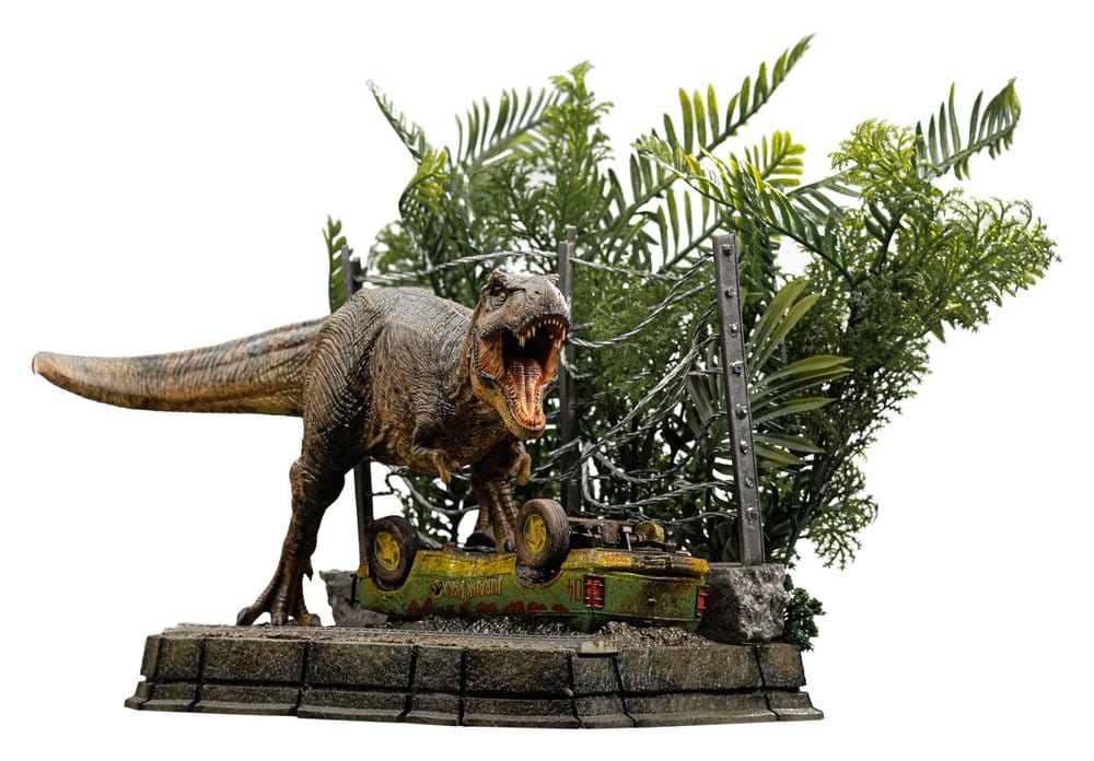 Jurassic Park Icons Statue T-Rex Breakout Set A 17 cm 0042882337652