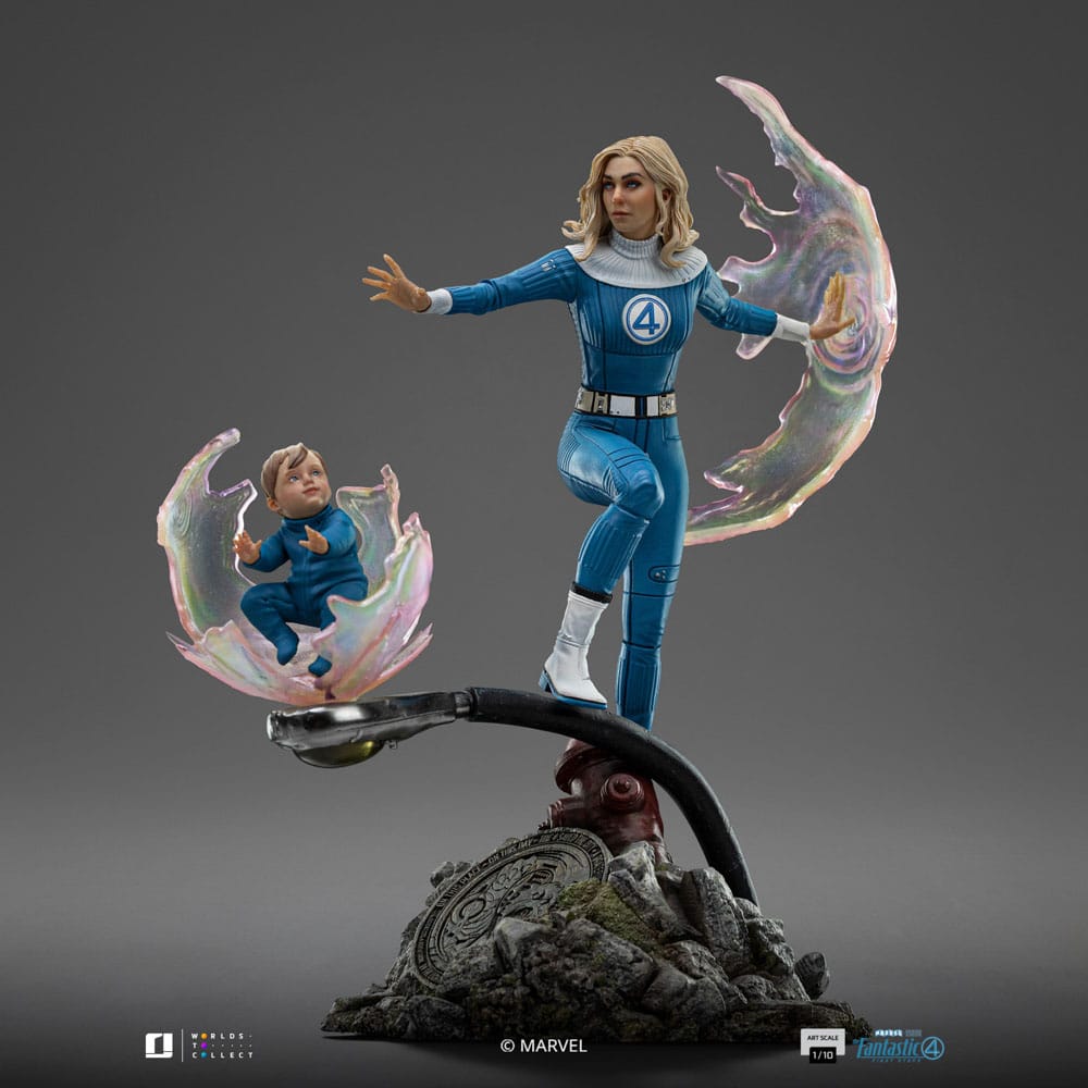 Fantastic Four Art Scale Statue 1/10 Invisible Woman and Franklin 28 cm 0618231957774