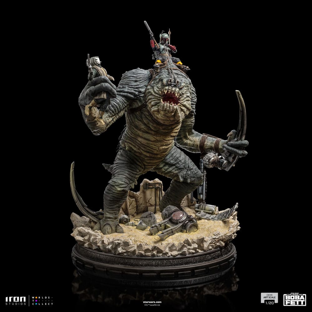 The Book of Boba Fett Demi Art Scale Statue 1/20 Boba Fett & Rancor 38 cm 0618231953202