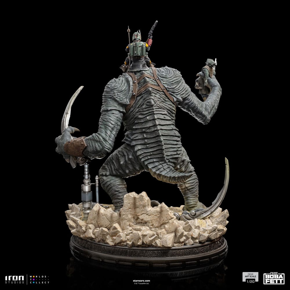 The Book of Boba Fett Demi Art Scale Statue 1/20 Boba Fett & Rancor 38 cm 0618231953202