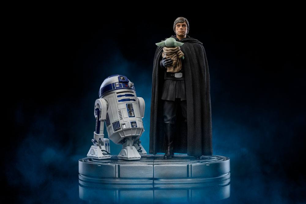 Star Wars The Mandalorian Art Scale Statue 1/10 Luke Skywalker and Grogu 21 cm 0618231950362