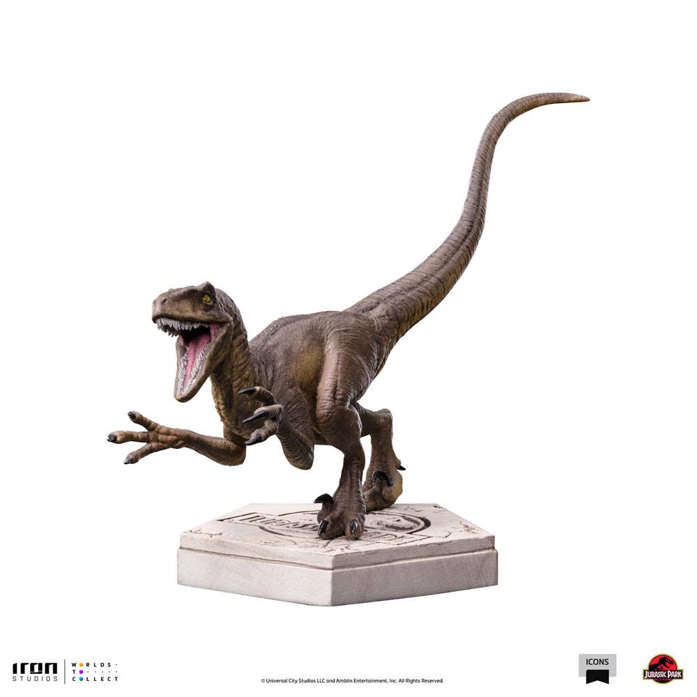 Jurassic World Icons Statue Velociraptor A 9 cm 0618231952014