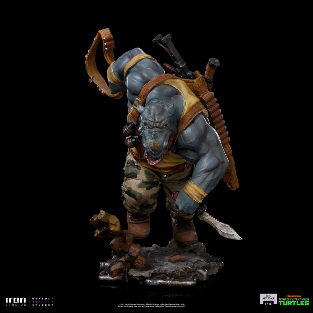 Teenage Mutant Ninja Turtles BDS Art Scale Statue 1/10 Rocksteady 24 cm 0618231953219