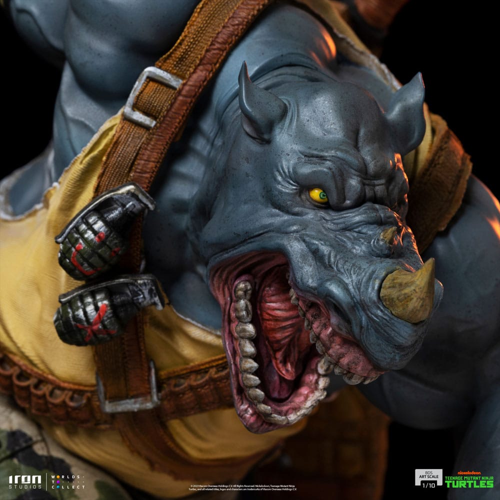 Teenage Mutant Ninja Turtles BDS Art Scale Statue 1/10 Rocksteady 24 cm 0618231953219