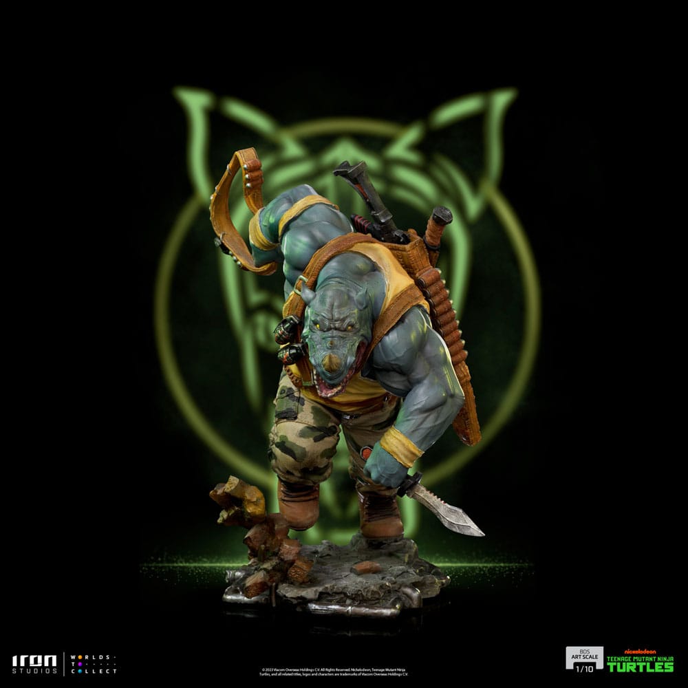 Teenage Mutant Ninja Turtles BDS Art Scale Statue 1/10 Rocksteady 24 cm 0618231953219