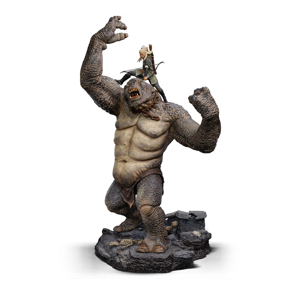 Lord Of The Rings Deluxe Art Scale Statue 1/10 Cave Troll and Legolas 72 cm 0618231954971