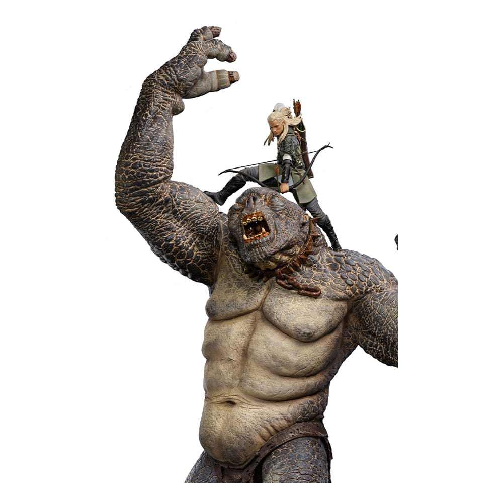Lord Of The Rings Deluxe Art Scale Statue 1/10 Cave Troll and Legolas 72 cm 0618231954971
