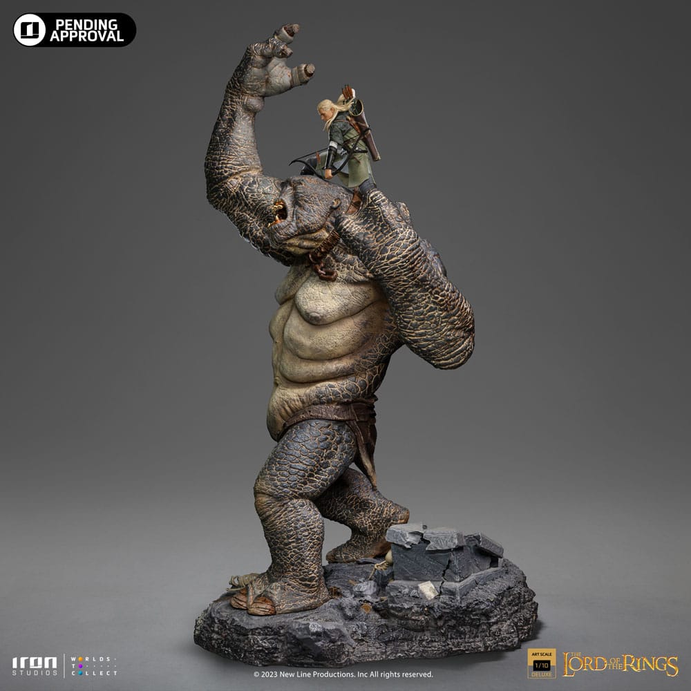 Lord Of The Rings Deluxe Art Scale Statue 1/10 Cave Troll and Legolas 72 cm 0618231954971