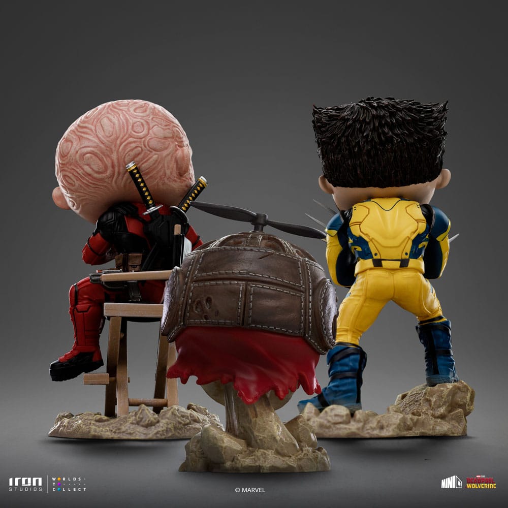 Deadpool & Wolverine Mini Co. PVC Figure Deadpool and Wolverine set Unmasked 14 cm 0618231955817
