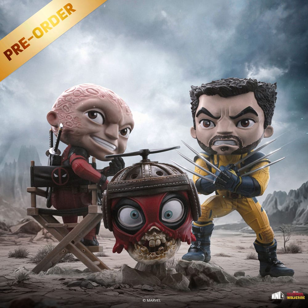 Deadpool & Wolverine Mini Co. PVC Figure Deadpool and Wolverine set Unmasked 14 cm 0618231955817
