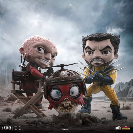 Deadpool & Wolverine Mini Co. PVC Figure Deadpool and Wolverine set Unmasked 14 cm 0618231955817