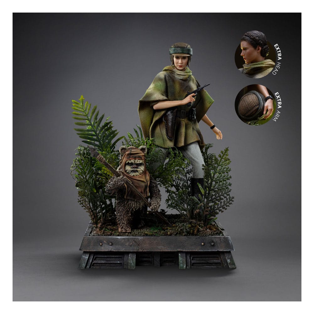 Star Wars Episode VI Art Scale Statue 1/10 Leia and Wicket 21 cm                 0618231959969