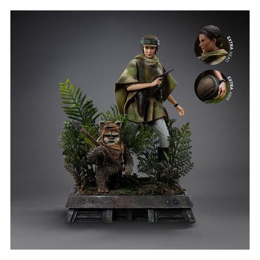 Star Wars Episode VI Art Scale Statue 1/10 Leia and Wicket 21 cm                 0618231959969