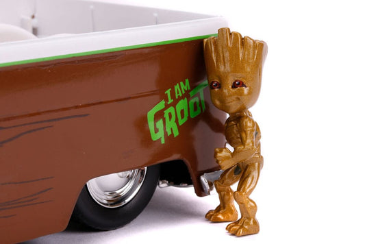 Guardians of the Galaxy Diecast Model 1/24 1963 Bus Pickup Groot 4006333070433