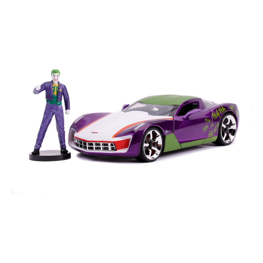 DC Comics Diecast Model 1/24 Joker 2009 Chevy Corvette Stingray 4006333068706