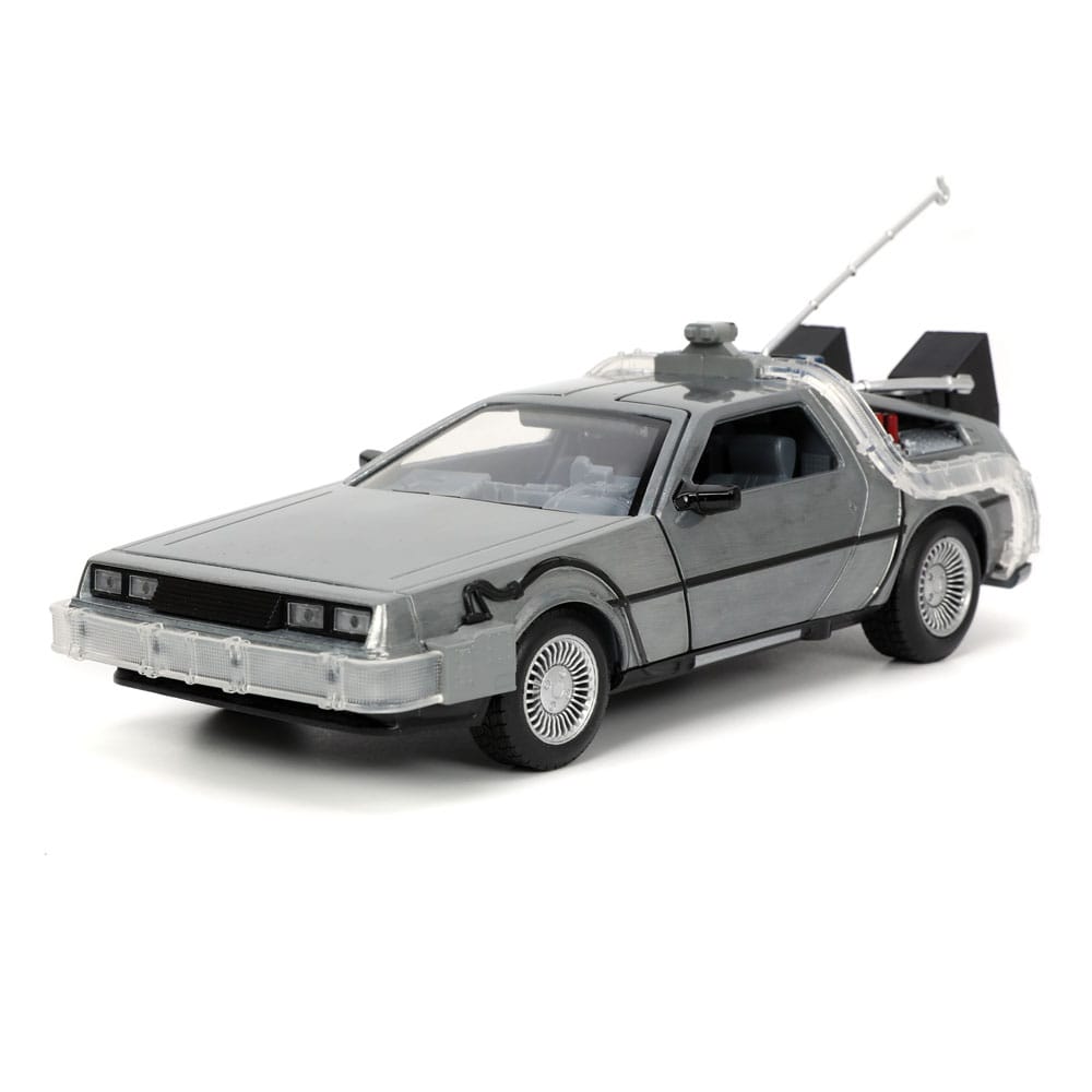Back to the Future Hollywood Rides Diecast Model 1/24 Back to the Future 1 Time Machine 801310329115