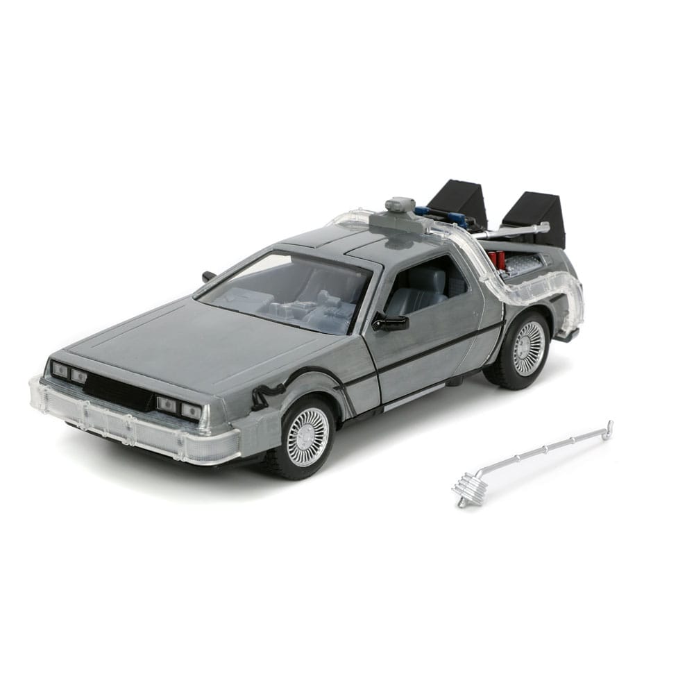 Back to the Future Hollywood Rides Diecast Model 1/24 Back to the Future 1 Time Machine 801310329115