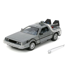 Back to the Future Hollywood Rides Diecast Model 1/24 Back to the Future 1 Time Machine 801310329115