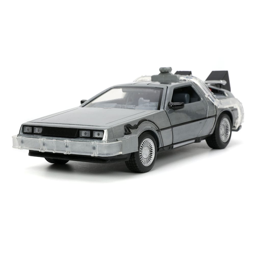 Back to the Future Hollywood Rides Diecast Model 1/24 Back to the Future 1 Time Machine 801310329115