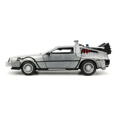 Back to the Future Hollywood Rides Diecast Model 1/24 Back to the Future 1 Time Machine 801310329115