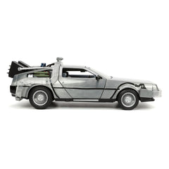 Back to the Future Hollywood Rides Diecast Model 1/24 Back to the Future 1 Time Machine 801310329115