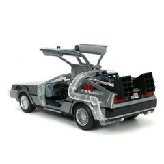 Back to the Future Hollywood Rides Diecast Model 1/24 Back to the Future 1 Time Machine 801310329115