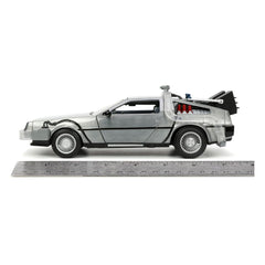 Back to the Future Hollywood Rides Diecast Model 1/24 Back to the Future 1 Time Machine 801310329115
