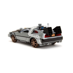 Back to the Future III Hollywood Rides Diecast Model 1/24 DeLorean Time Machine Railroad Wheels 4006333096402