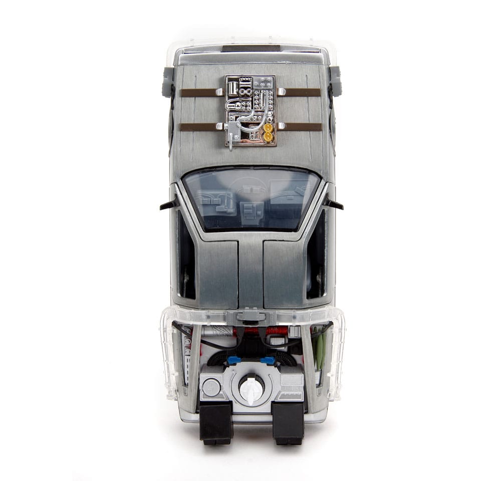 Back to the Future III Hollywood Rides Diecast Model 1/24 DeLorean Time Machine Railroad Wheels 4006333096402