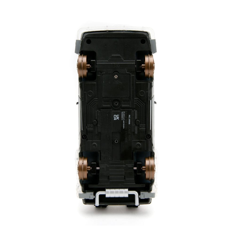 Back to the Future III Hollywood Rides Diecast Model 1/24 DeLorean Time Machine Railroad Wheels 4006333096402