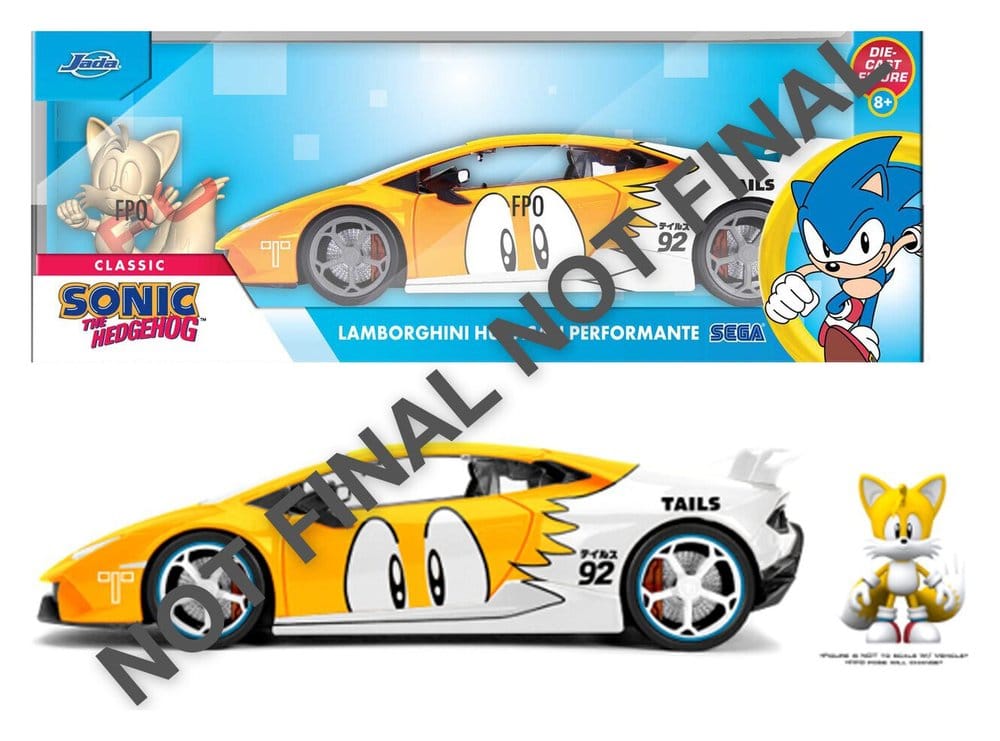 Sonic Diecast Vehicle 1:24 Tails Lamborghini Huracan 19 cm 4006333108716