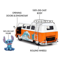 Lilo & Stitch Diecast Model 1/24 1961 VW Bus Stitch 4006333100666