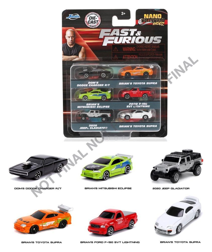 Fast & Furious 6-Pack Nano Cars 4006333104732